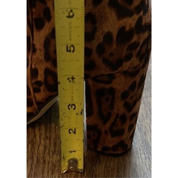 Suede Leopard Print Ankle Booties with Chunky Block Heel Sz 7 - Picture 6 of 6